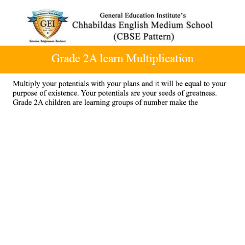 Grade 2A learn Multiplication